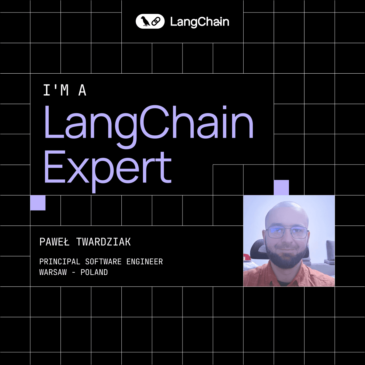 LangChain Expert badge of Pawel Twardziak